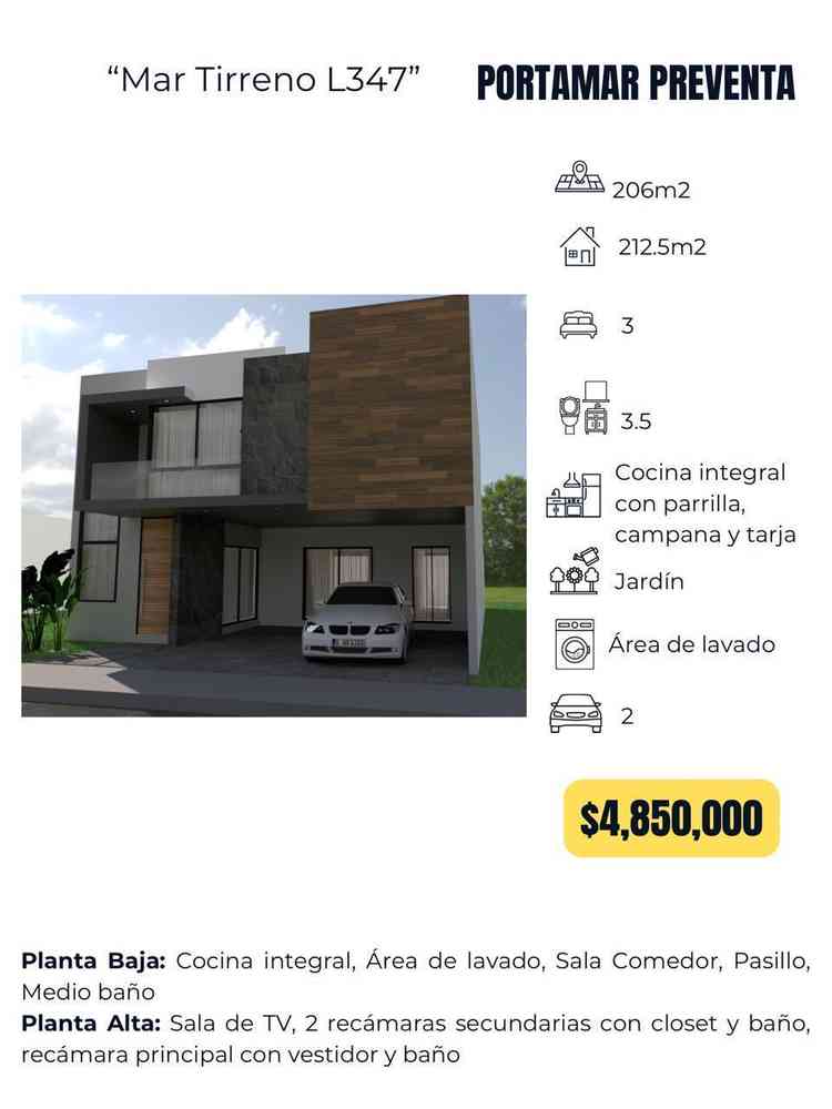 casa en venta boulevard riviera veracruzana porta mar alvarado veracruz de ignacio de la llave pGQWxbo